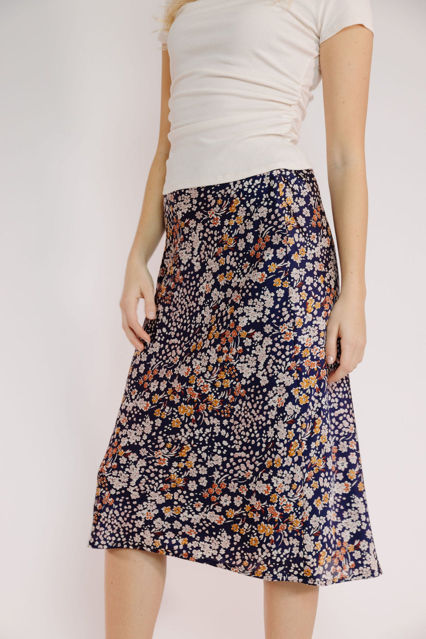 Brandy Skirt in Navy Floral