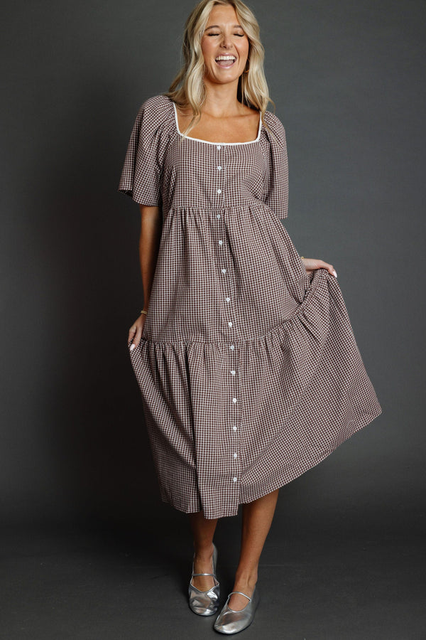 Seine Dress in Maple/Cream