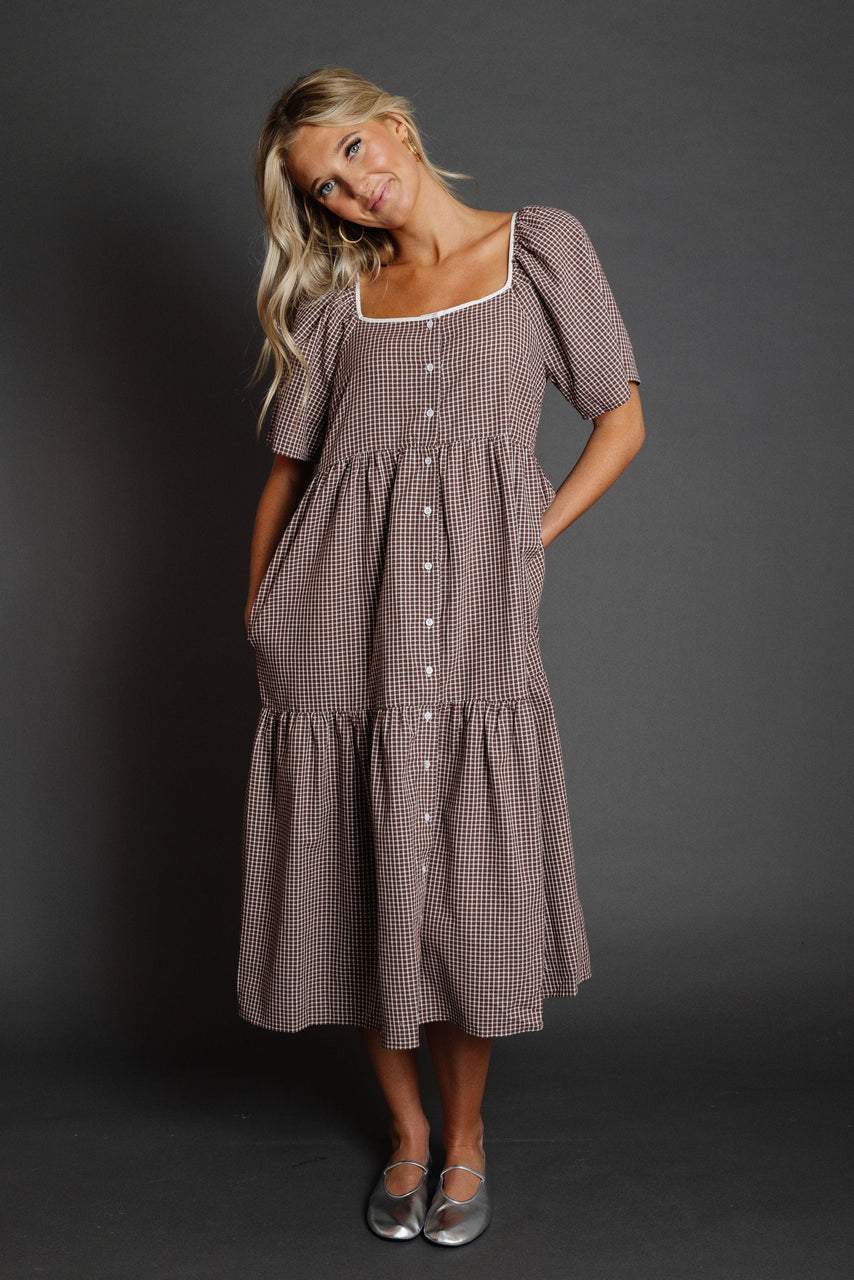 Seine Dress in Maple/Cream