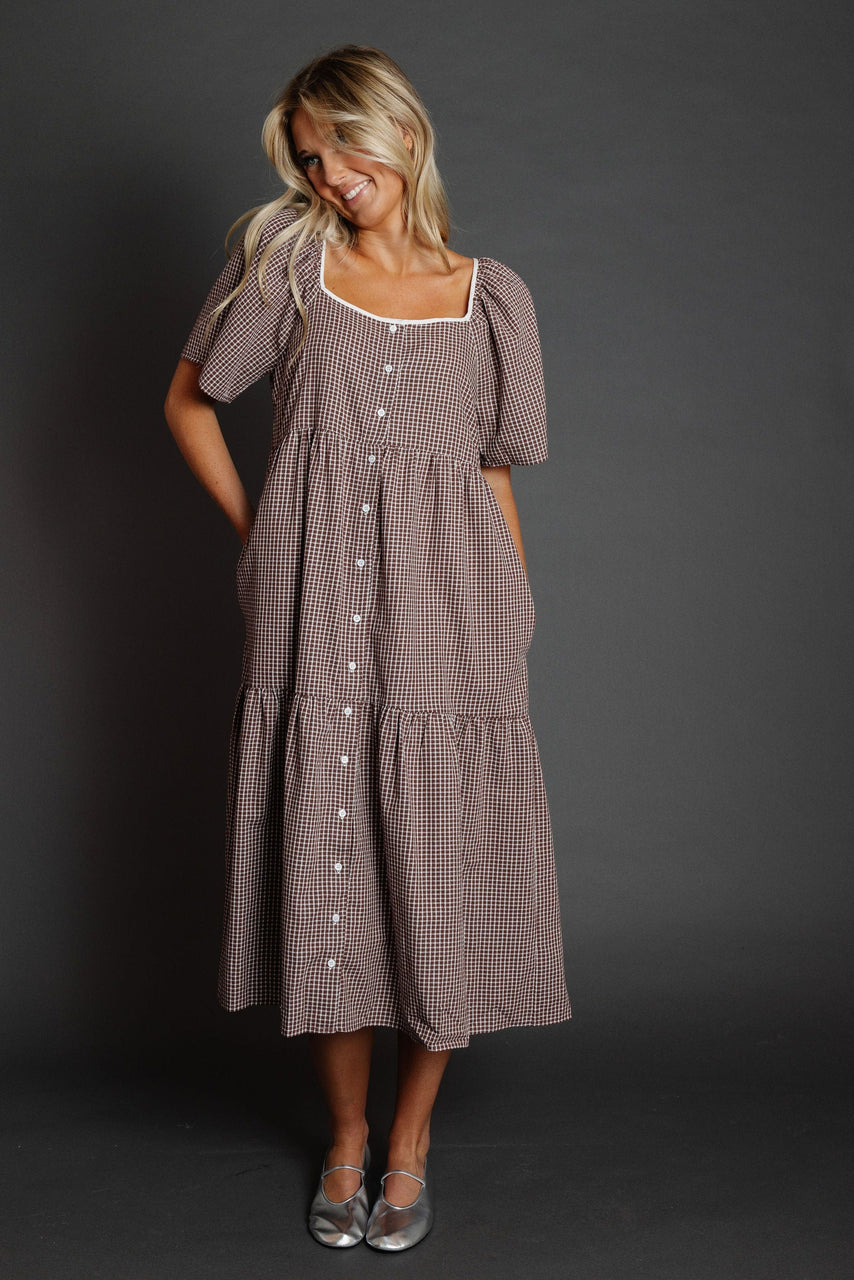 Seine Dress in Maple/Cream