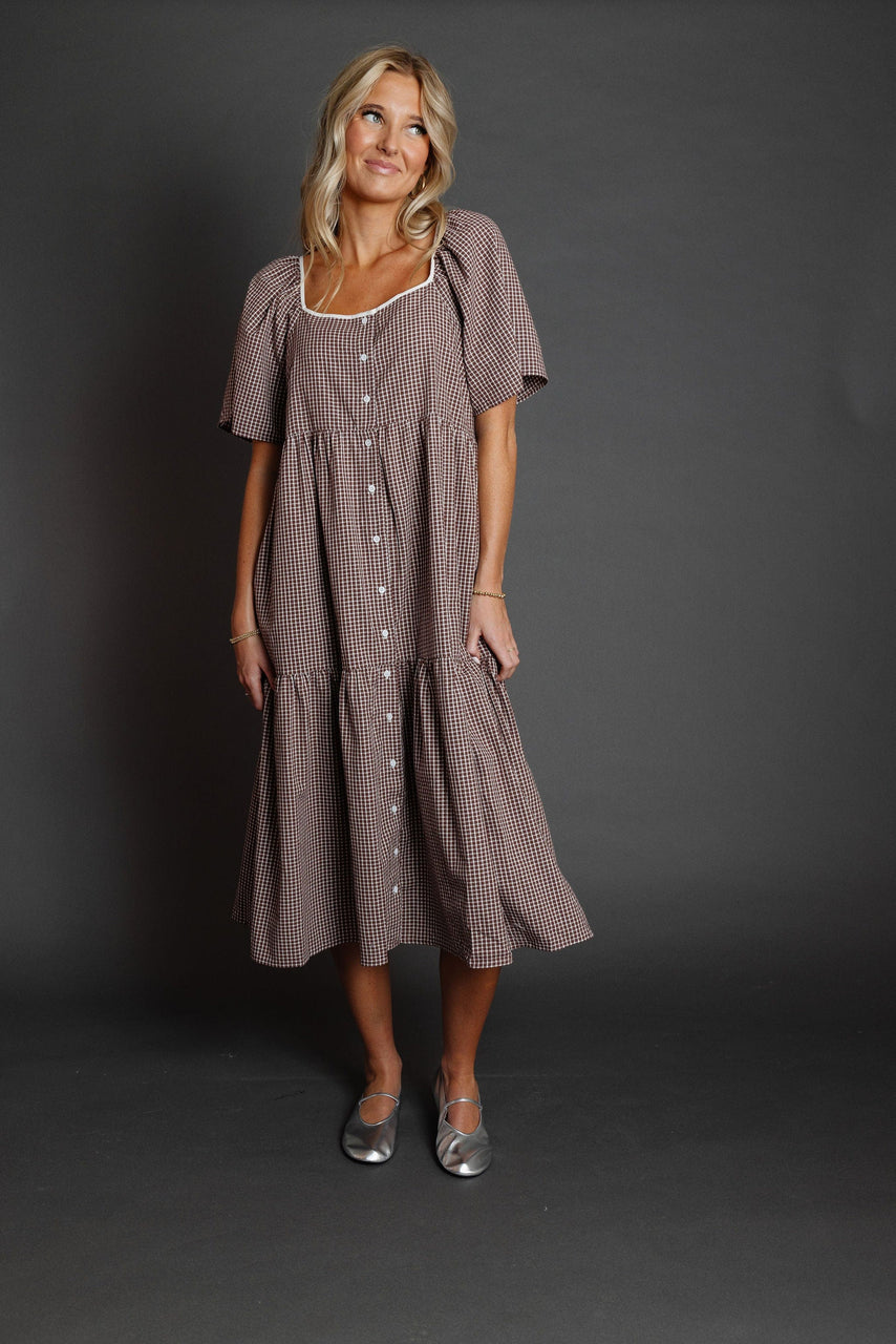 Seine Dress in Maple/Cream