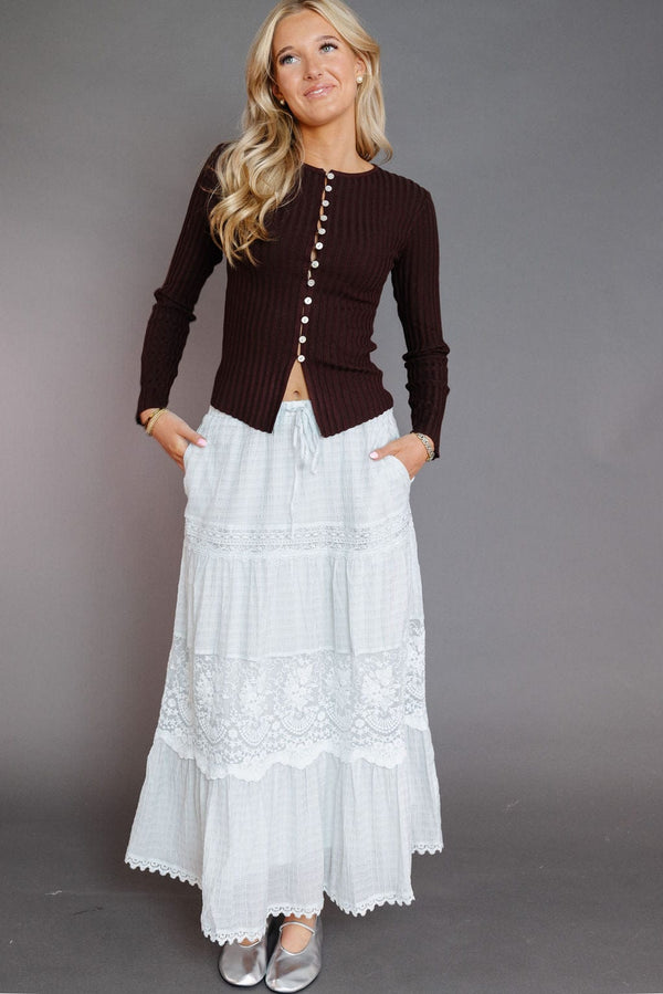 Vanderbilt Skirt in Pale Blue