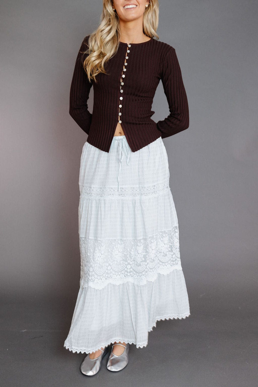 Vanderbilt Skirt in Pale Blue