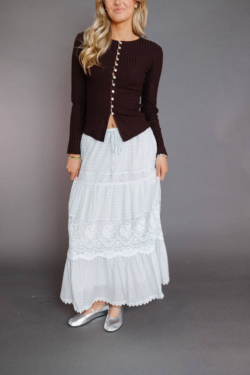 Vanderbilt Skirt in Pale Blue