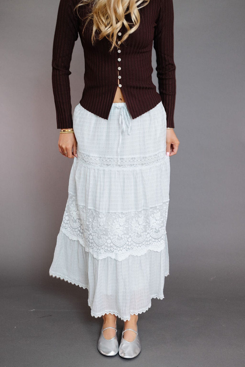 Vanderbilt Skirt in Pale Blue