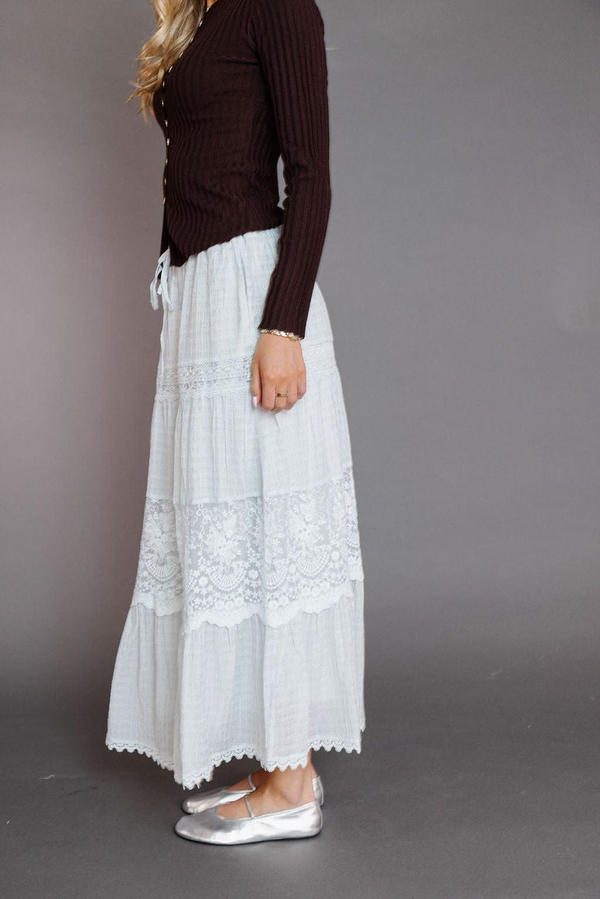 Vanderbilt Skirt in Pale Blue