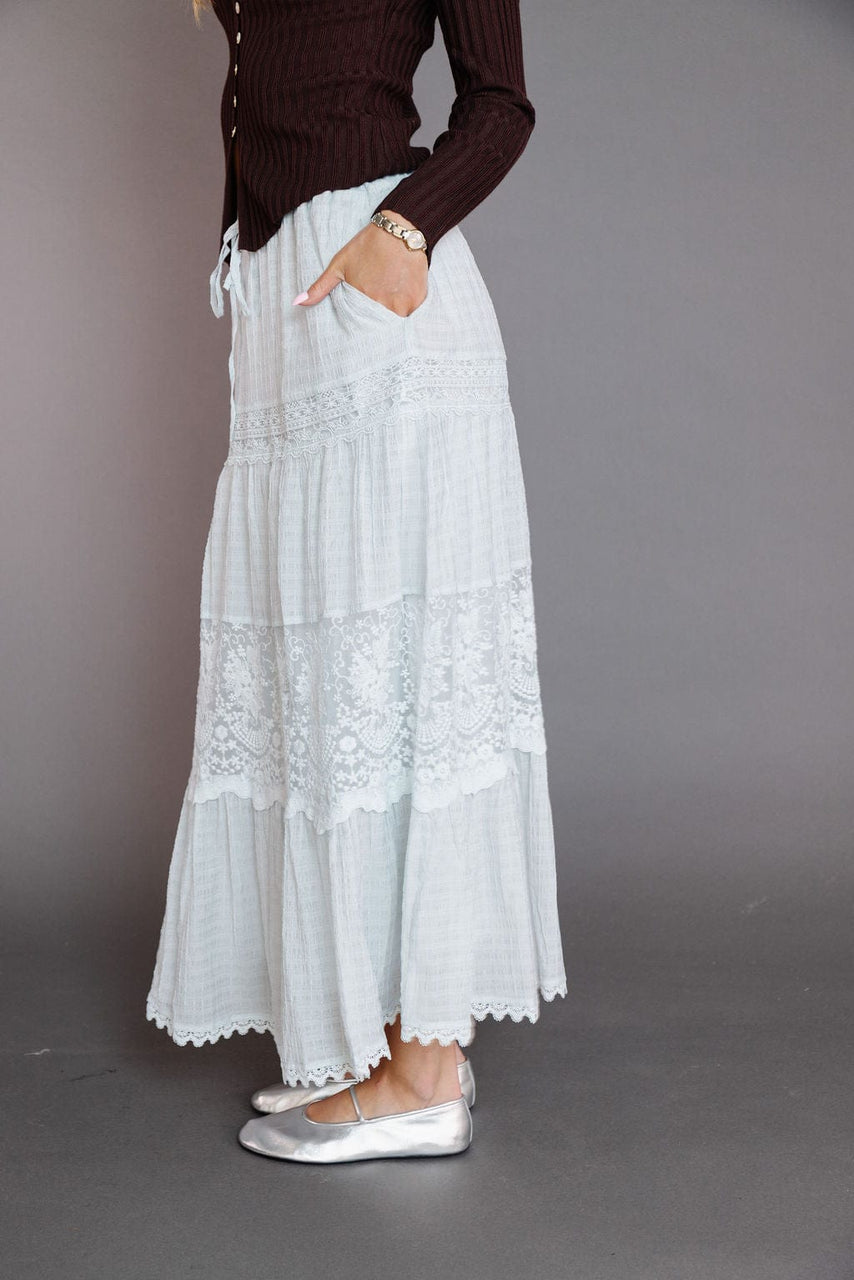 Vanderbilt Skirt in Pale Blue