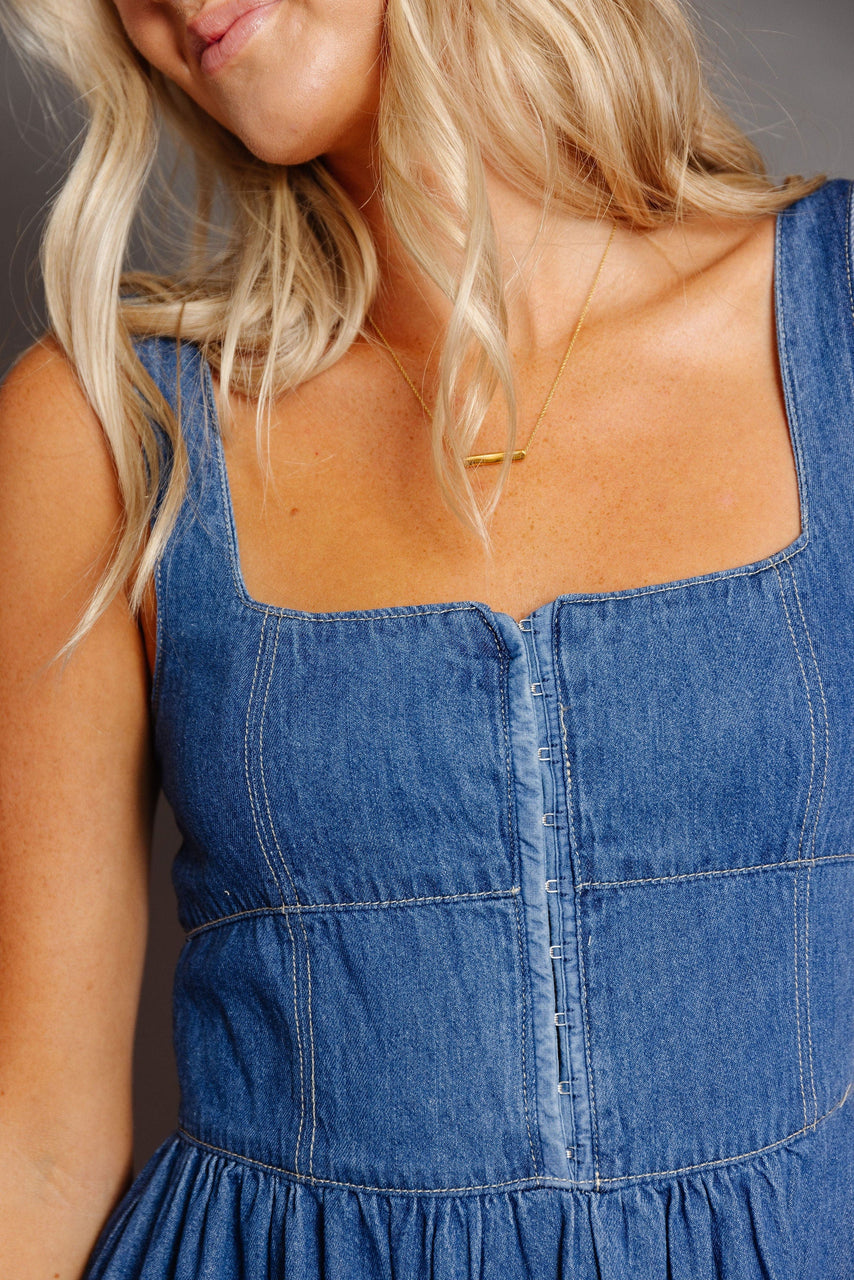 Venus Star Dress in Denim