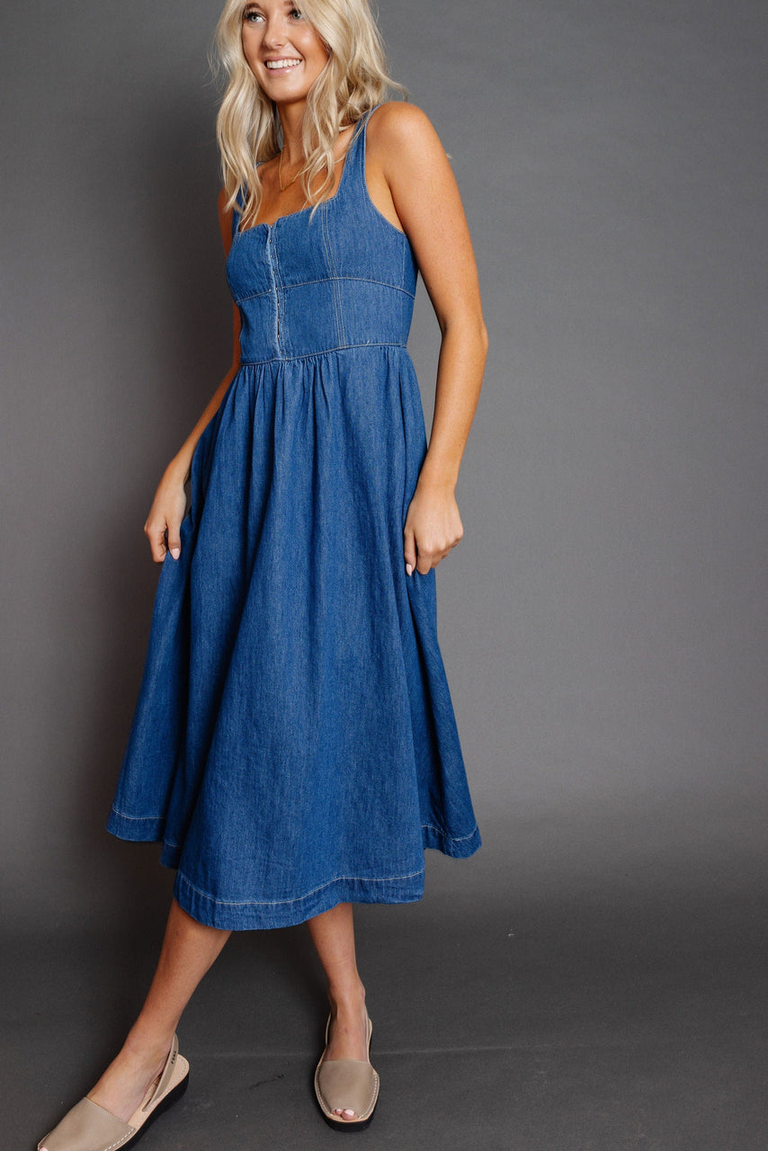 Venus Star Dress in Denim