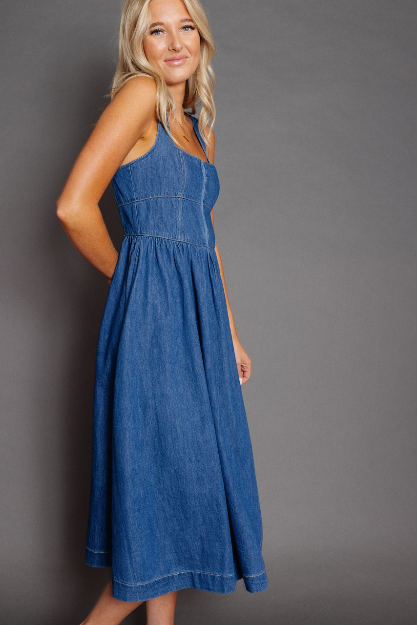 Venus Star Dress in Denim