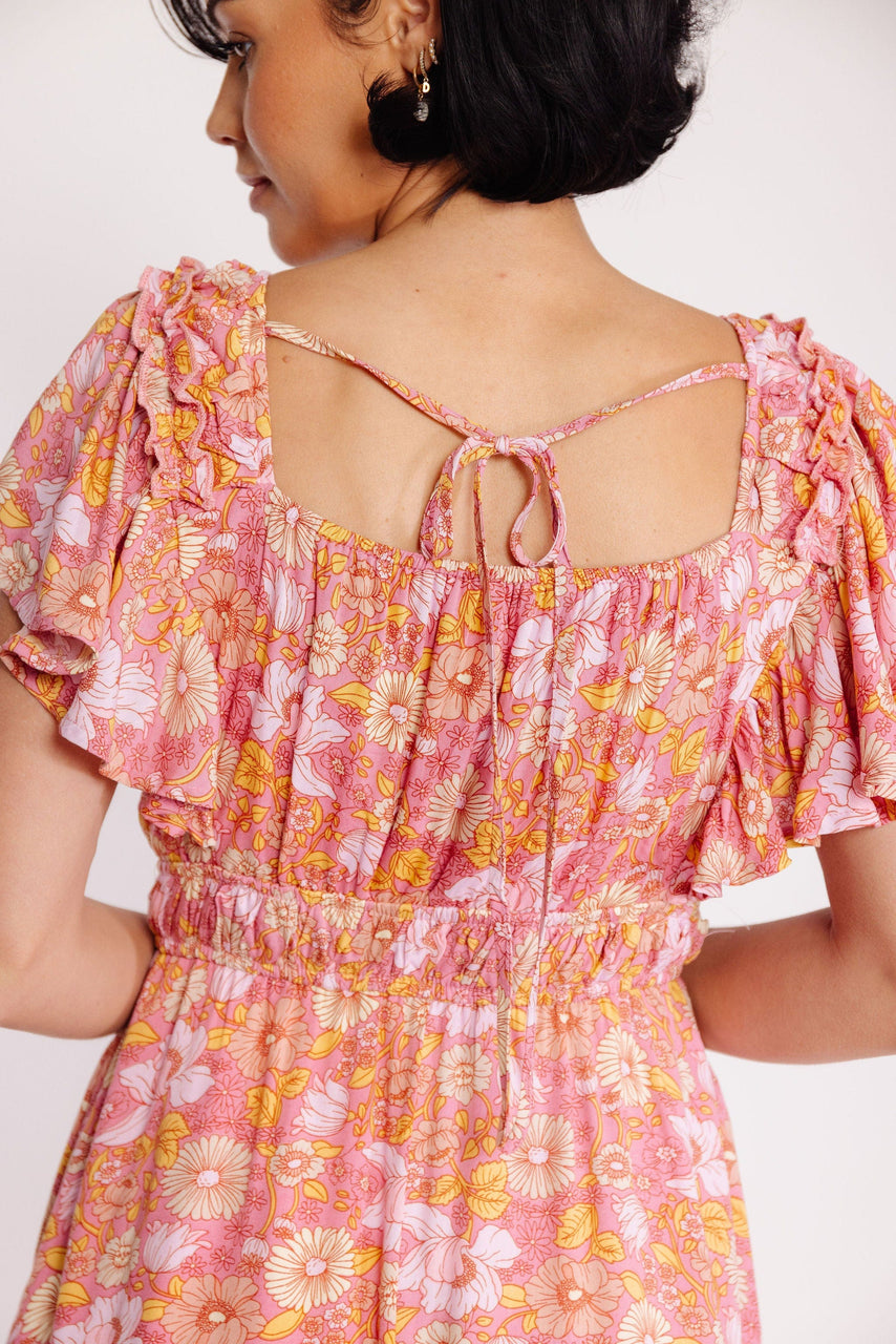 Camilla Dress in Slate Pink Floral