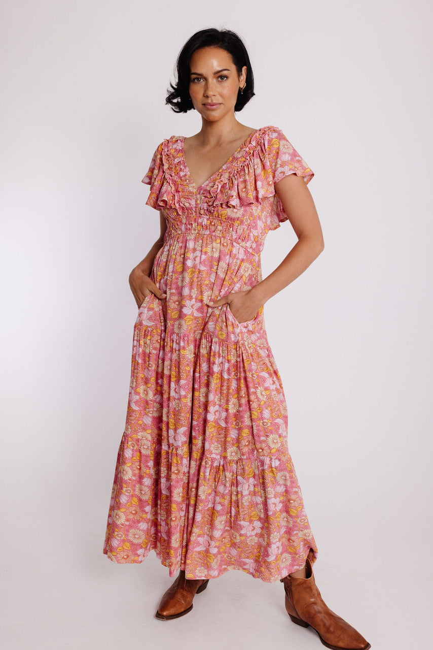 Camilla Dress in Slate Pink Floral