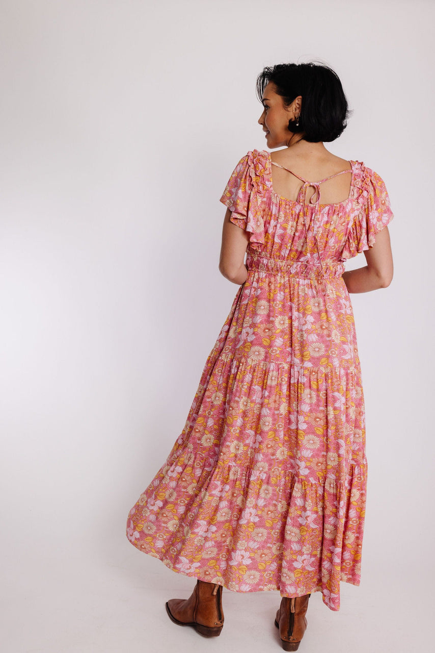 Camilla Dress in Slate Pink Floral