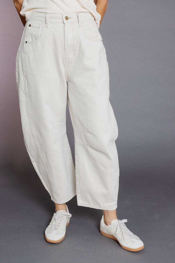Chauncey Barrel Pant in Ecru