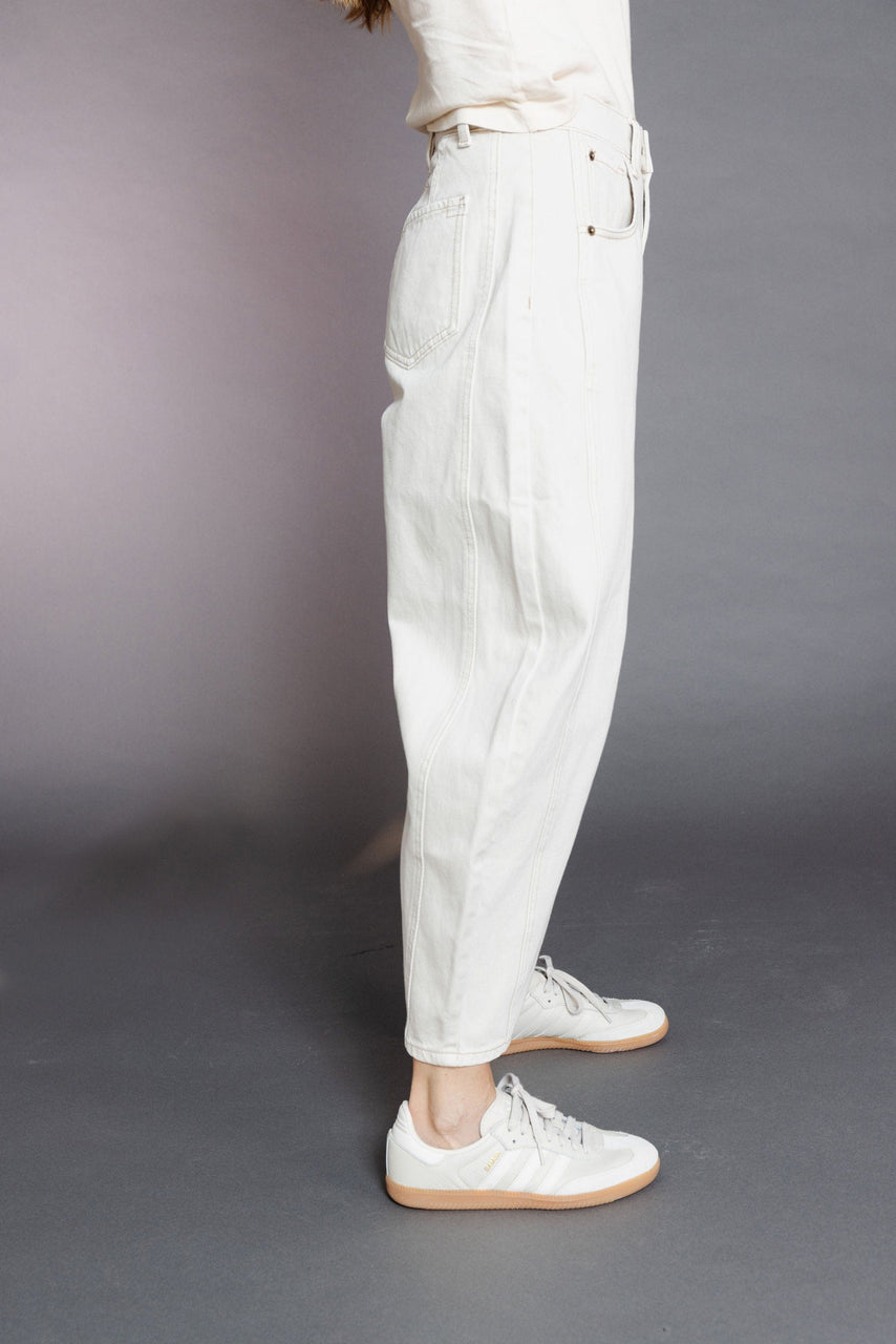 Chauncey Barrel Pant in Ecru