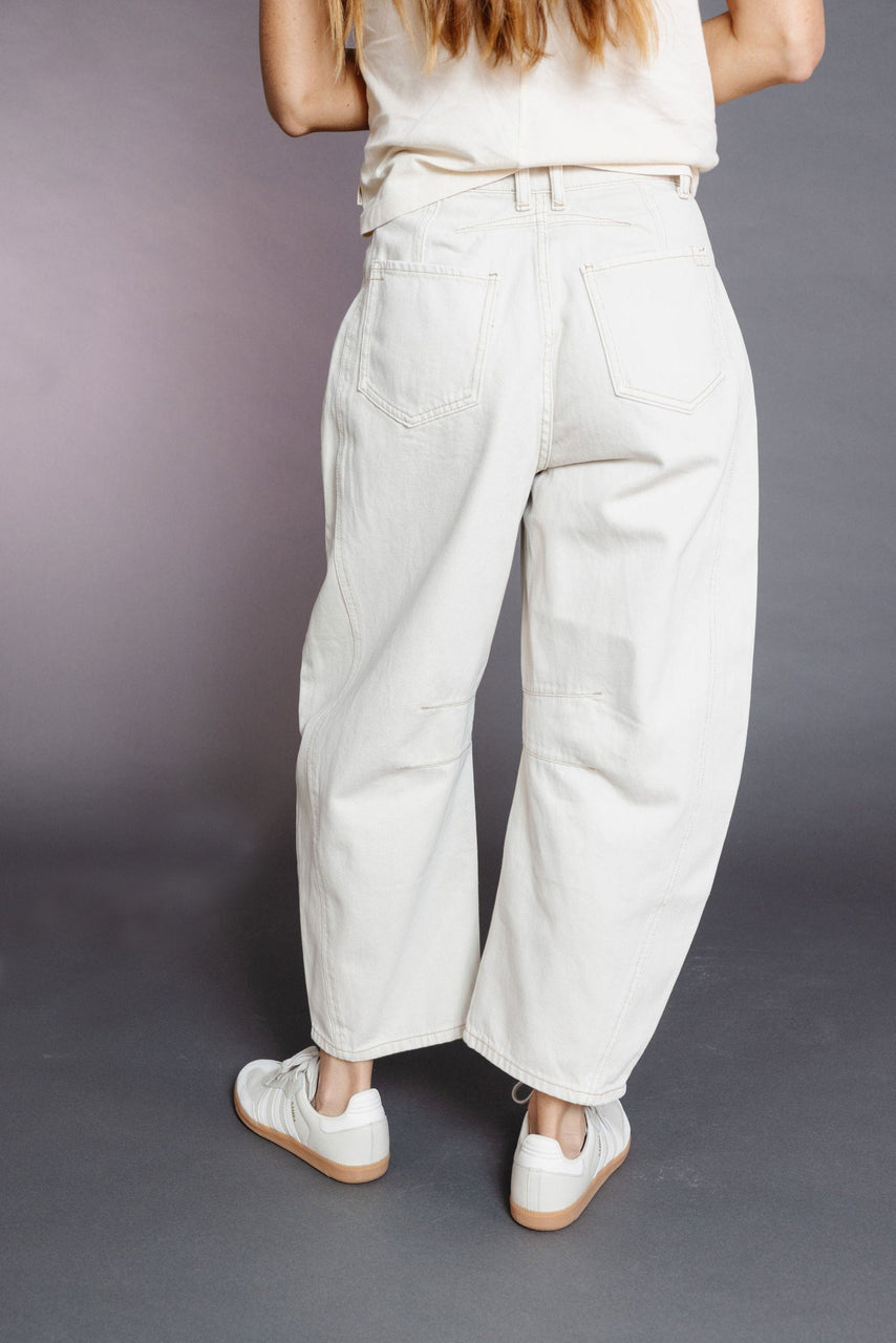 Chauncey Barrel Pant in Ecru