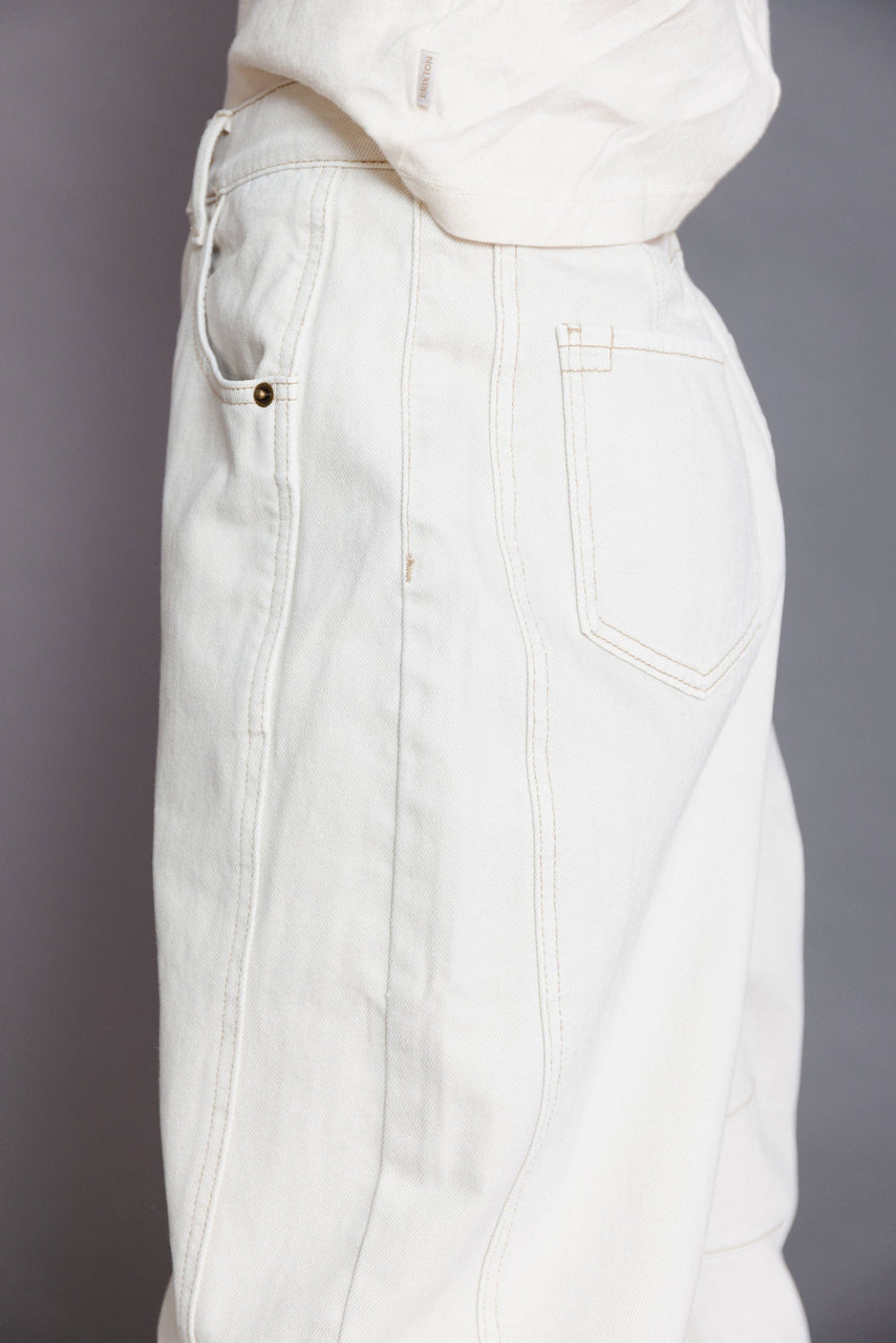 Chauncey Barrel Pant in Ecru