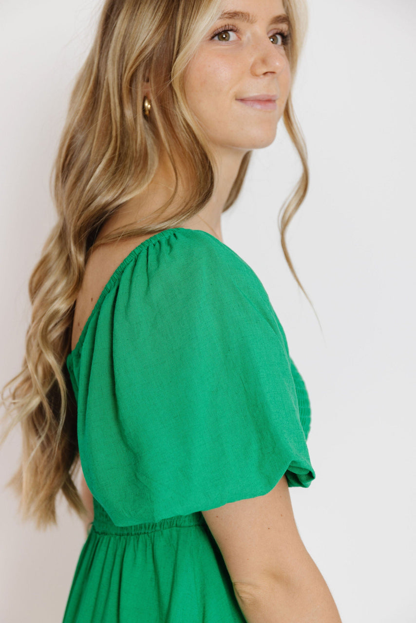 Eden Dress in Kelly Green