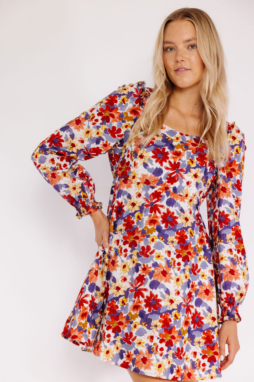 Eilene Dress in Red Multi