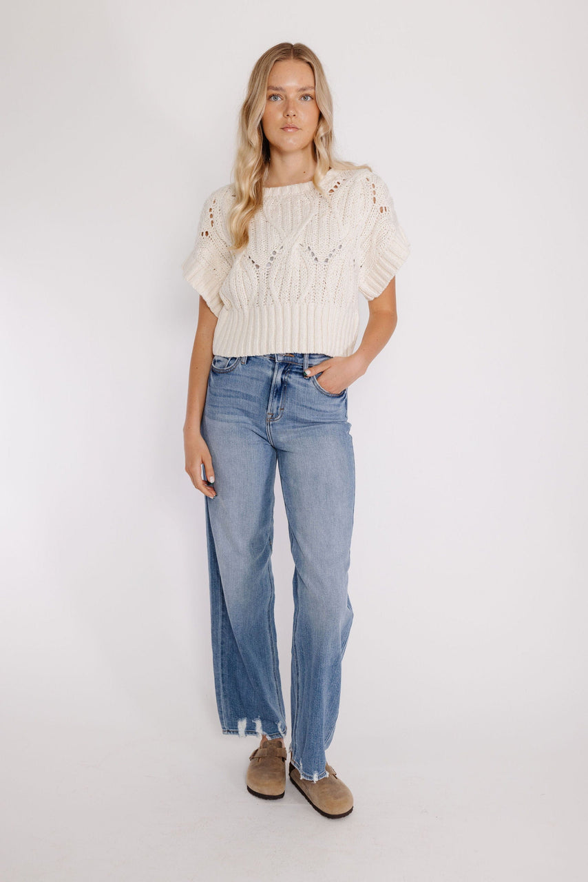 Emmylou Sweater Vest in Cream