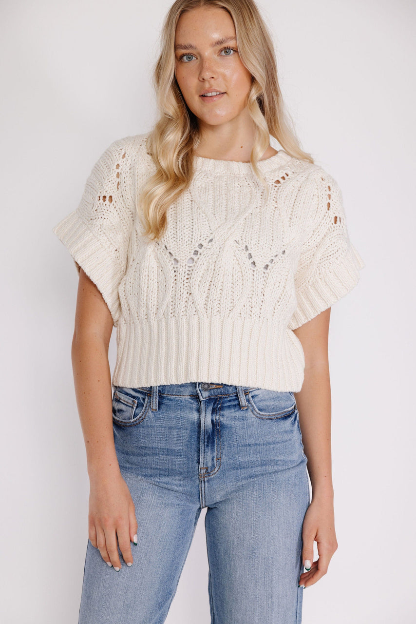 Emmylou Sweater Vest in Cream