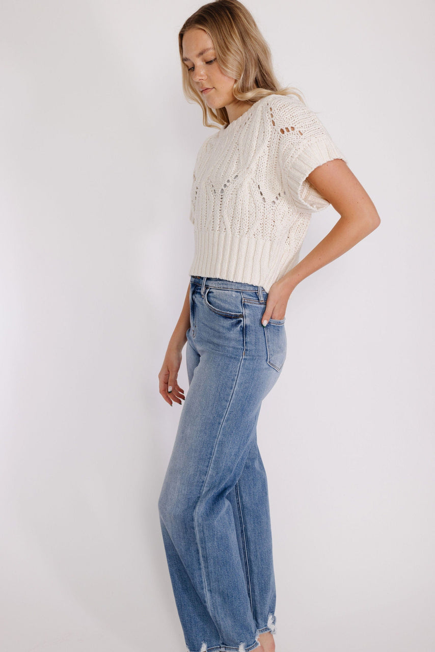 Emmylou Sweater Vest in Cream