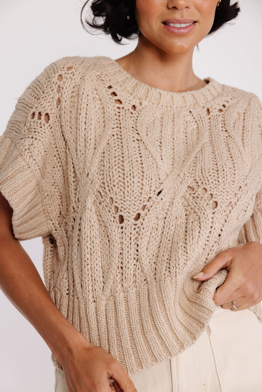 Emmylou Sweater Vest in Taupe