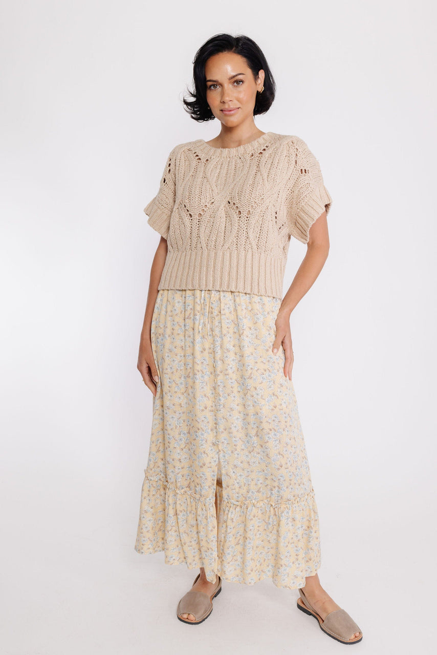 Emmylou Sweater Vest in Taupe