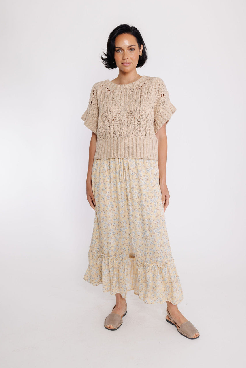 Emmylou Sweater Vest in Taupe