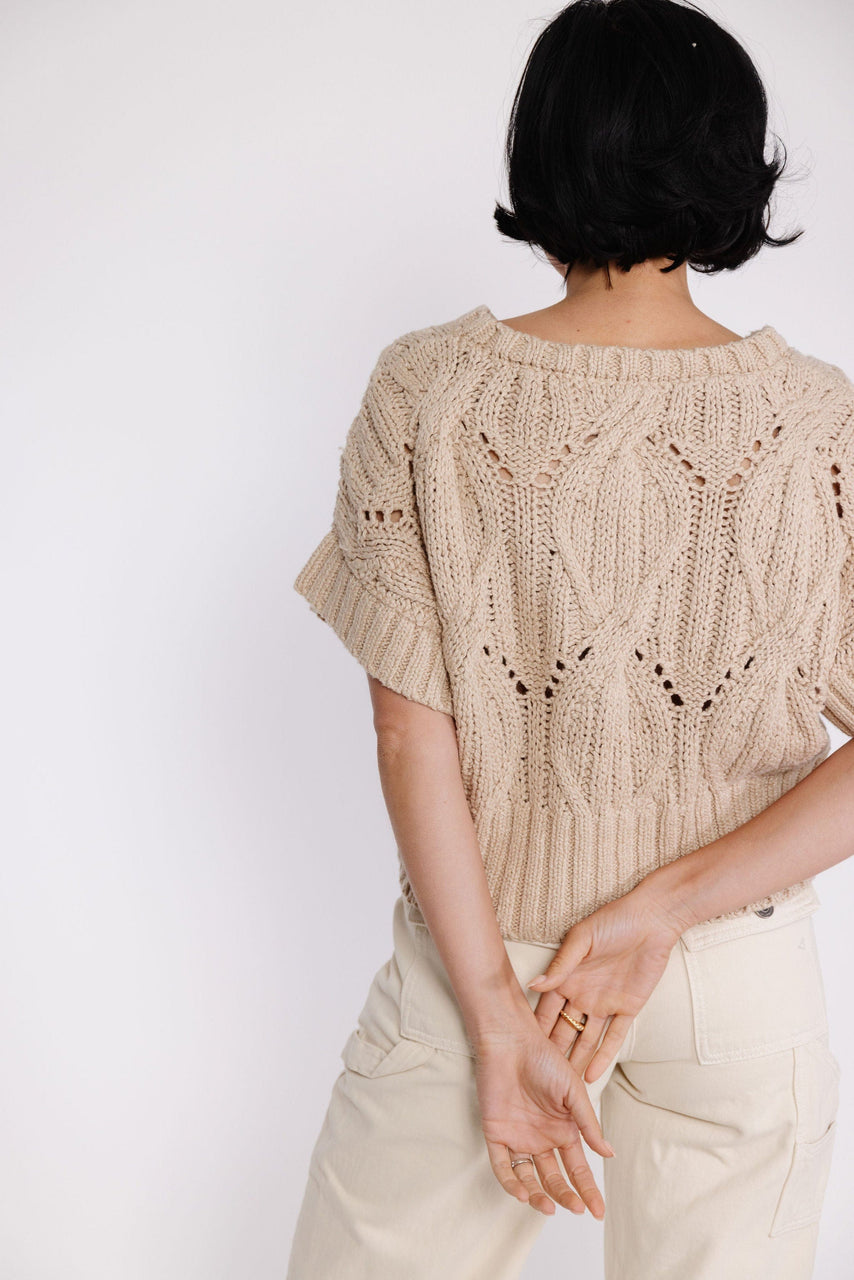 Emmylou Sweater Vest in Taupe