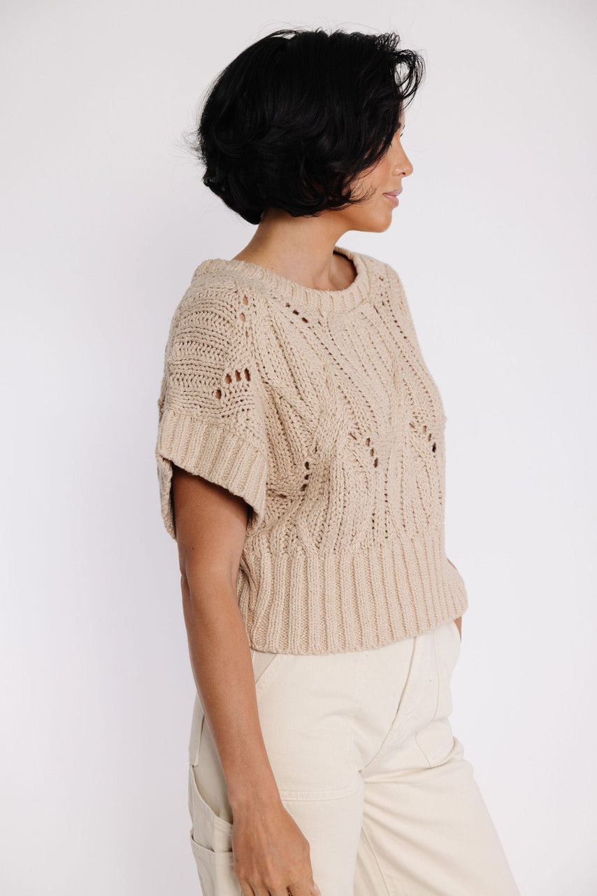 Emmylou Sweater Vest in Taupe
