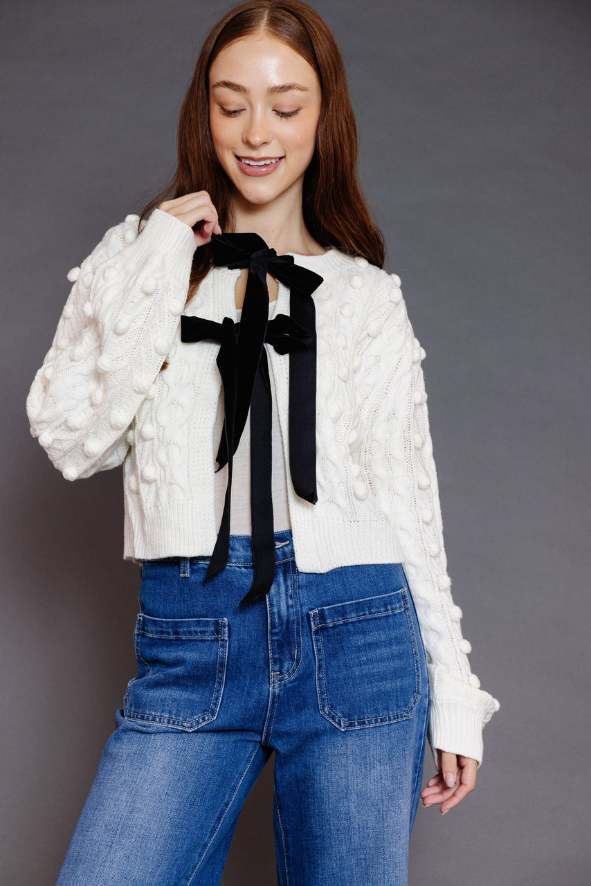 Friday Night Cardigan in Cream