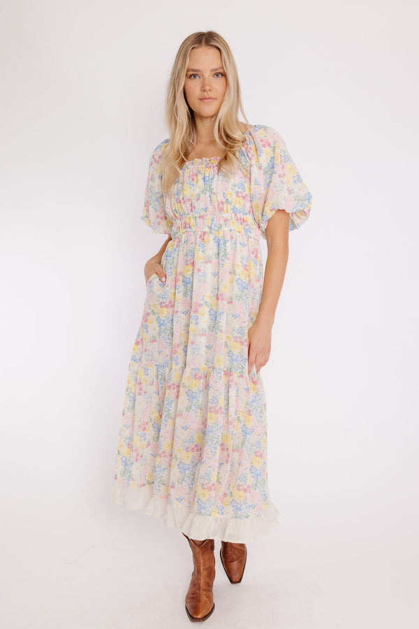 Glenhaven Dress in Ivory Floral