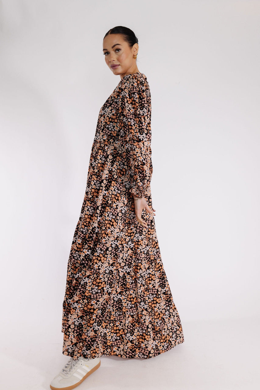 Glenn Dress in Black Multi