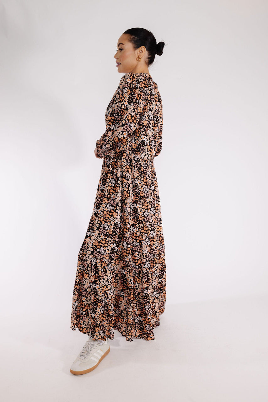 Glenn Dress in Black Multi