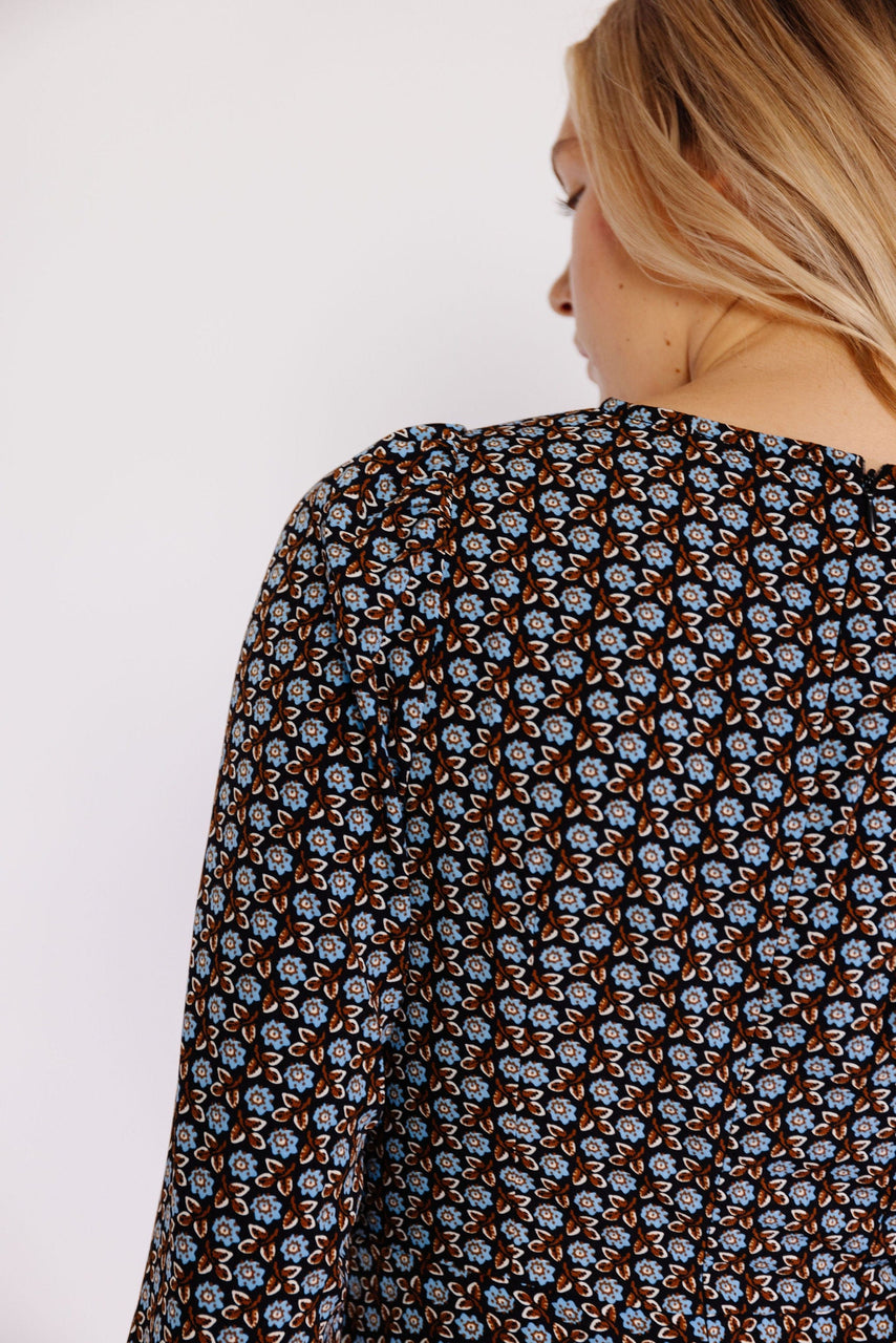 Greta Dress in Black Floral
