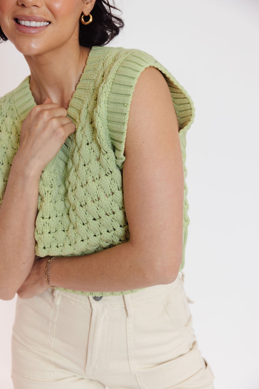 Iona Sweater Vest in Sage