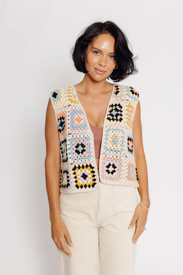 Irmo Crochet Sweater Vest