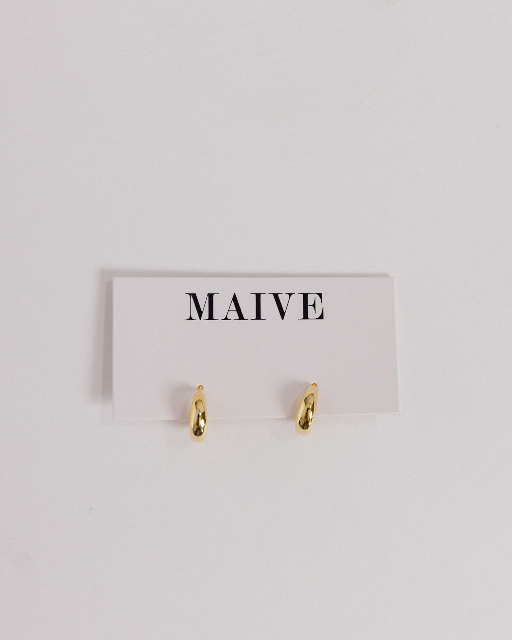 Emily Semi Hoops in Gold by Maive