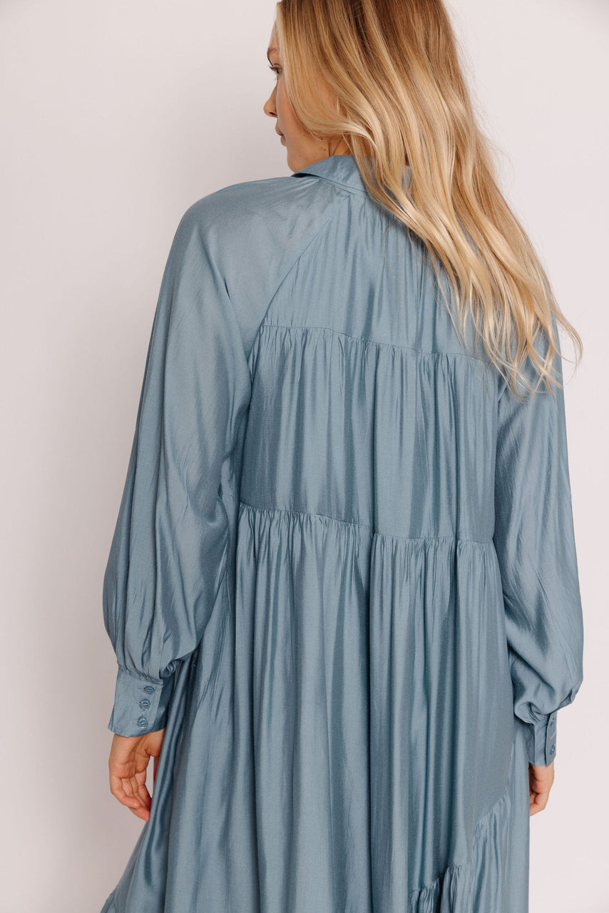 Janny Dress in Dusty Sage Blue