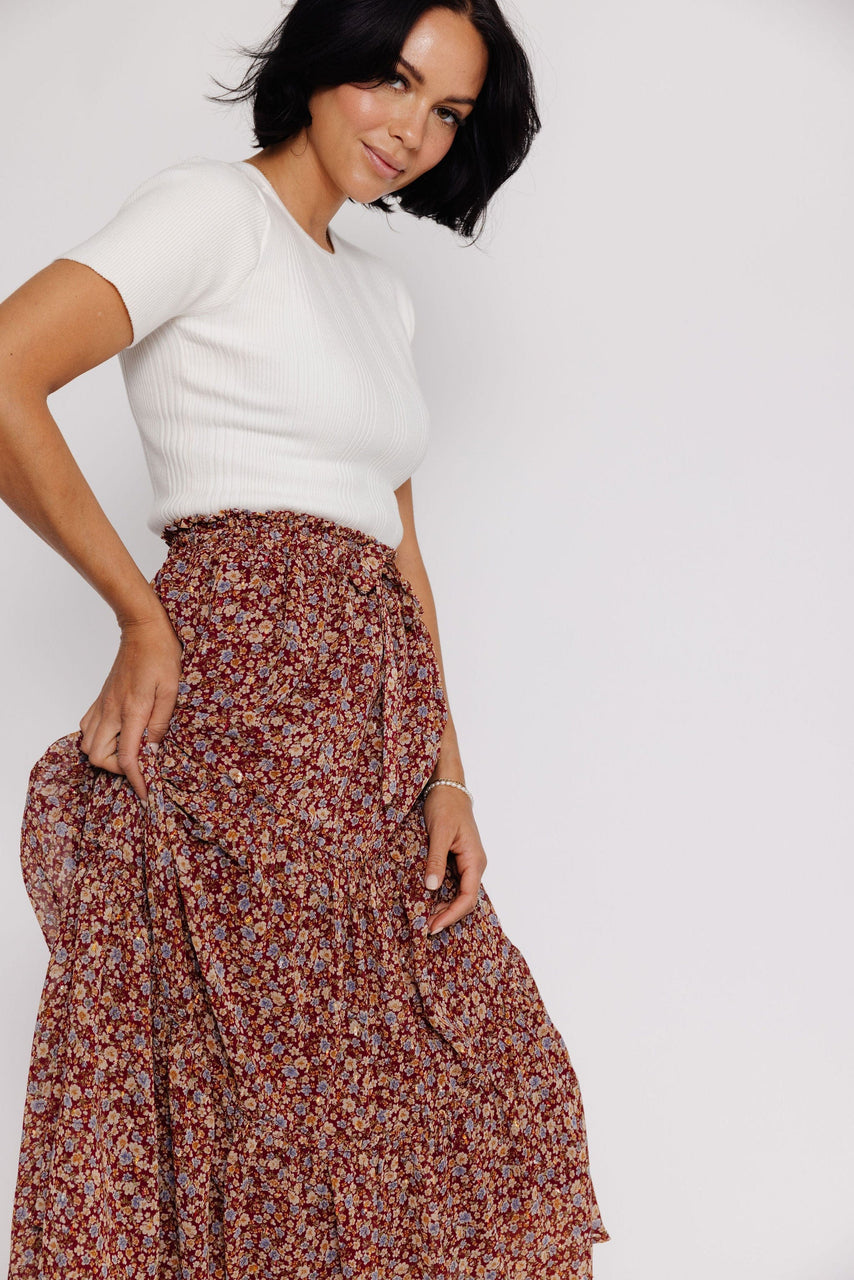 Jodi Skirt in Burgundy