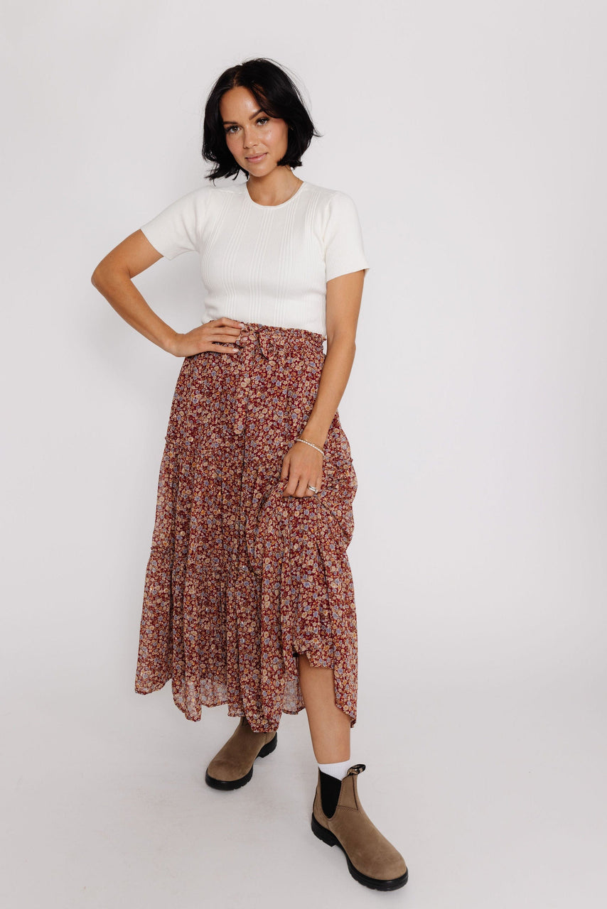 Jodi Skirt in Burgundy