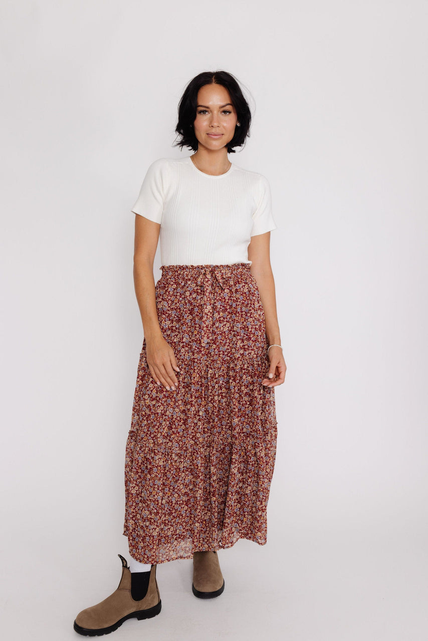 Jodi Skirt in Burgundy