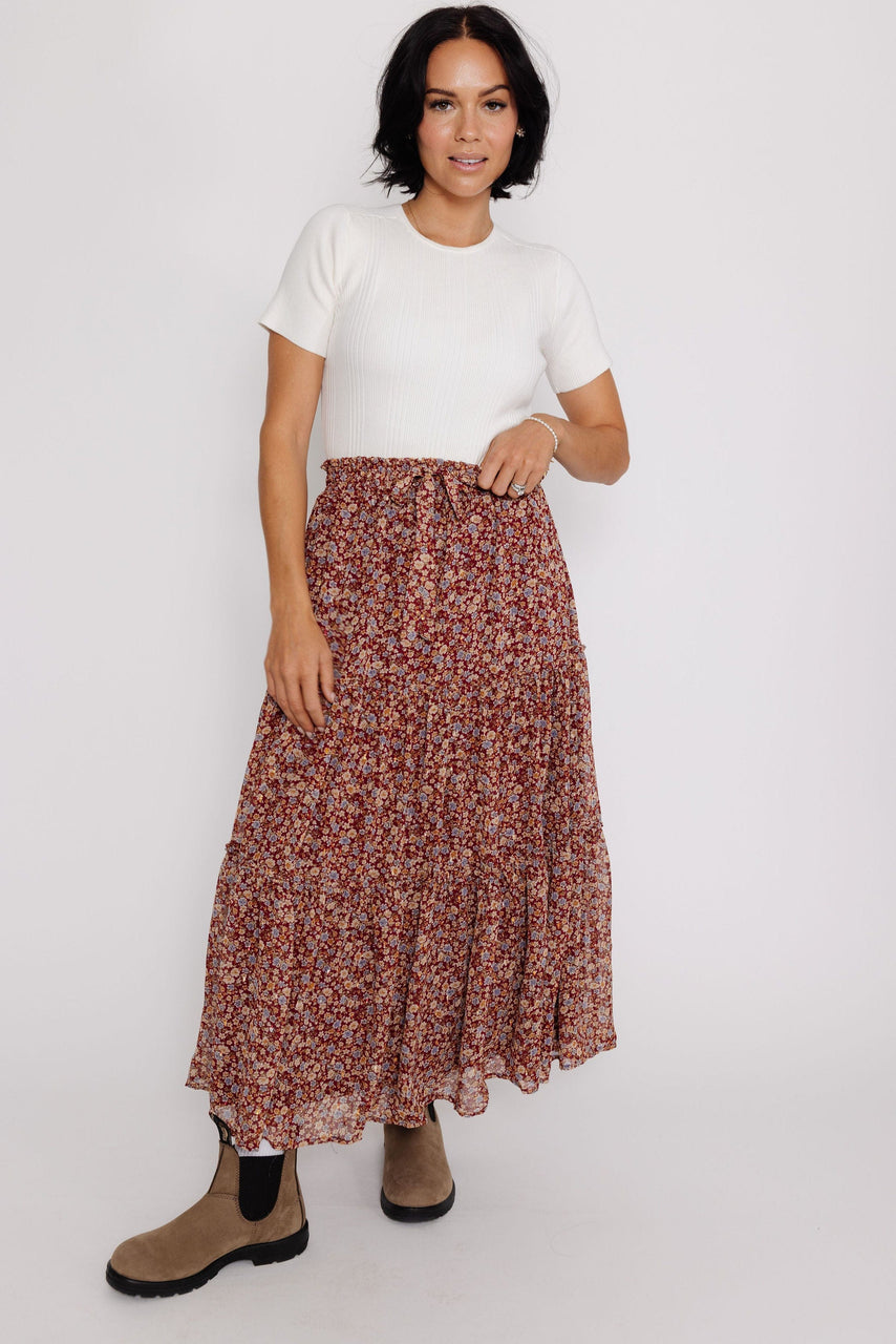 Jodi Skirt in Burgundy