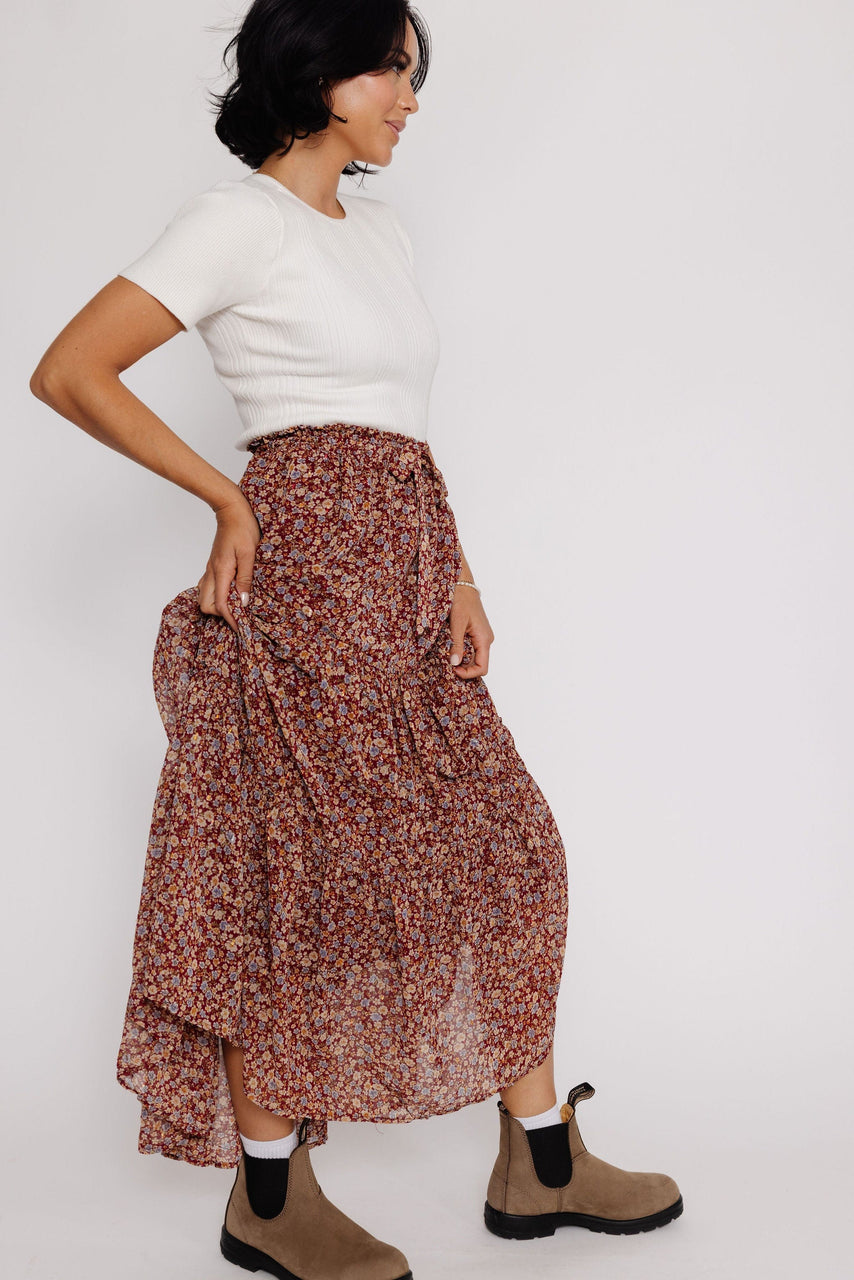 Jodi Skirt in Burgundy