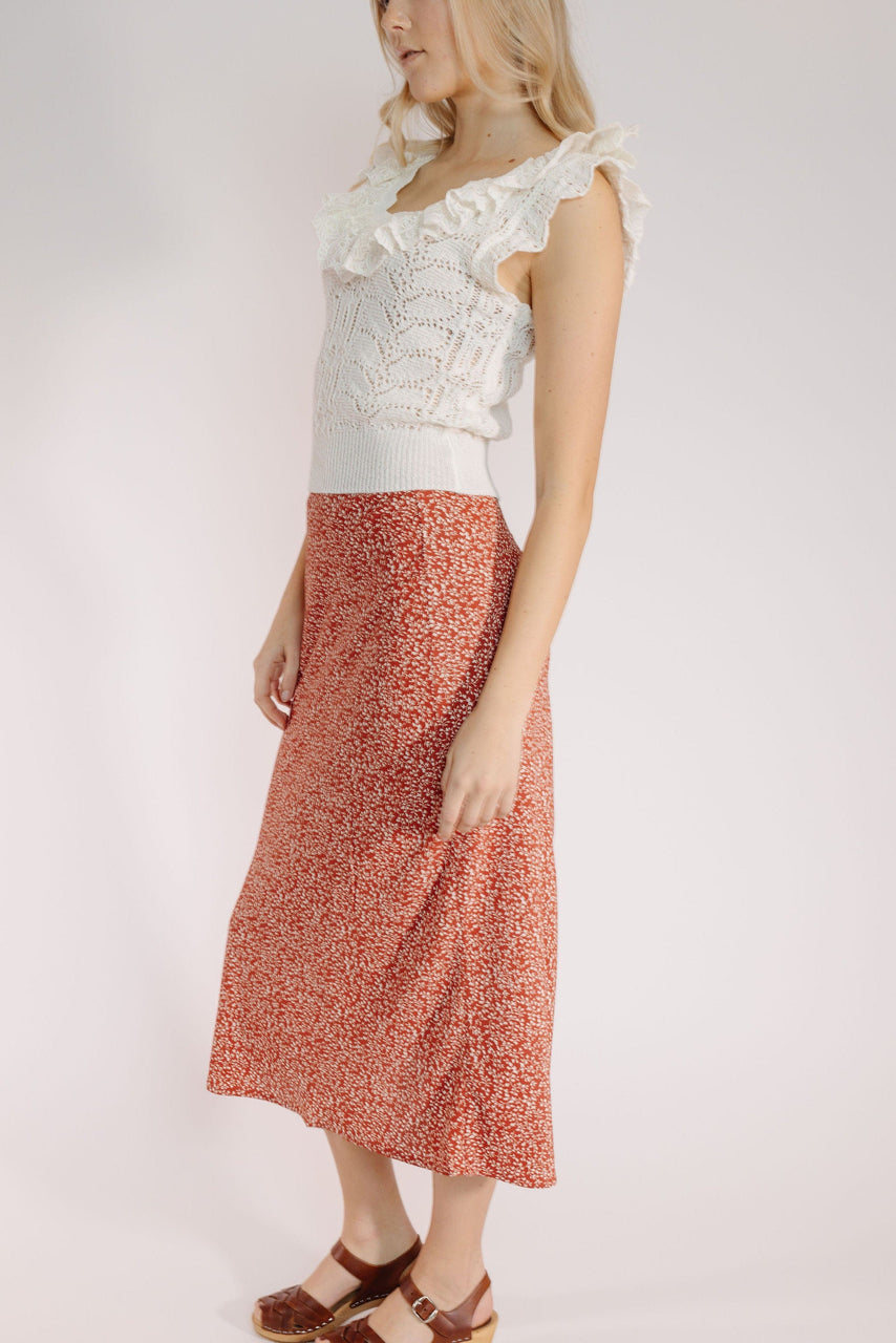 Junie Skirt in Red Orange