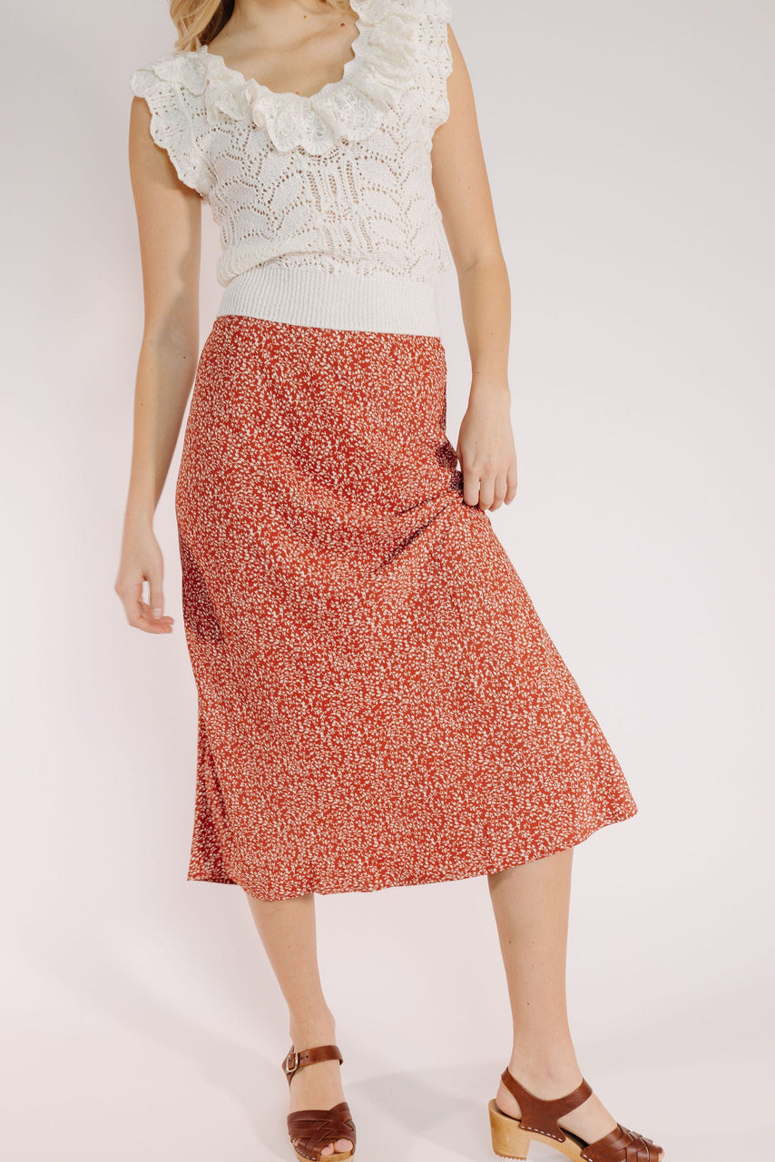 Junie Skirt in Red Orange