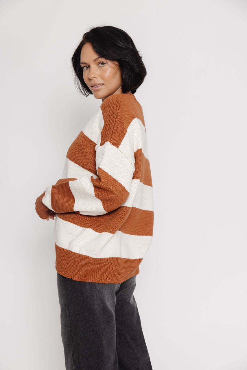 Leilani Sweater in Cafe/Ivory