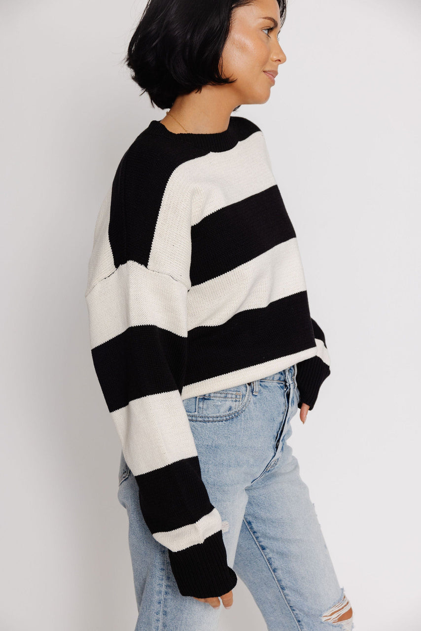 Leilani Sweater in Black/Ivory