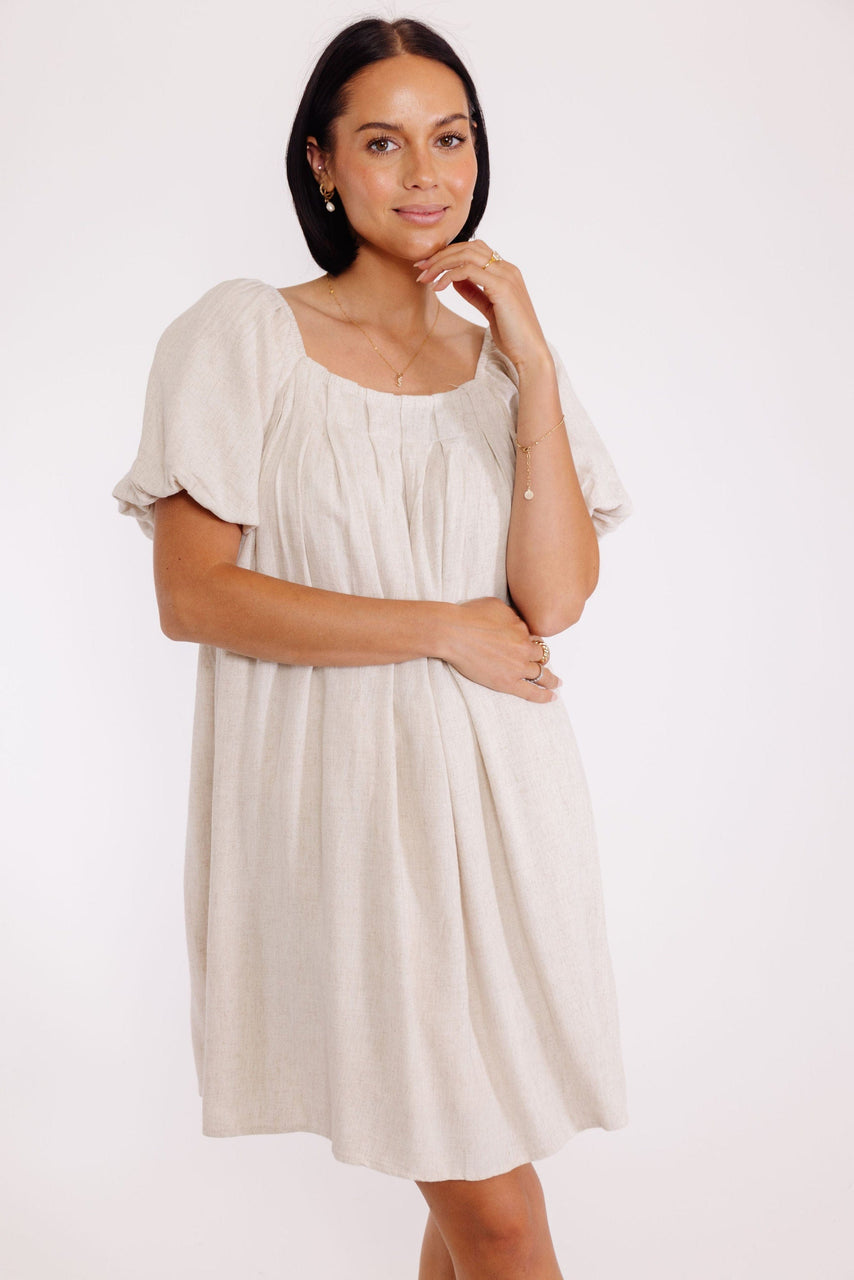 Let It Begin Dress in Beige
